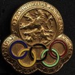 Olympijsk kongres Praha 1925; odznak kongresu, kter schvlil zimn hry